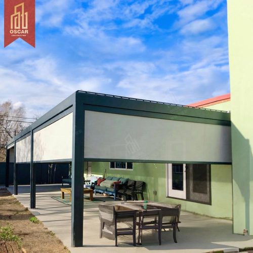 Electric Snow - Resistant Modern Luxury Patio Gazebo Backyard Garden Terrace Outdoor Sunshade Pergola