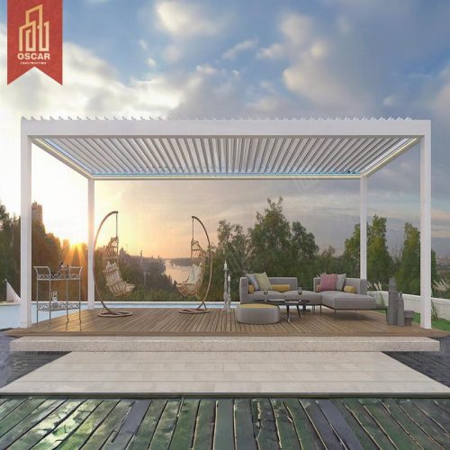 Motorised Adjustable Outdoor Aluminum Louvered Waterproof Gazebo Garden Patio Backyard Pergola