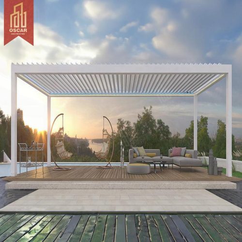 D Modern Luxury Outdoor Aluminum Profiles Louvre China Garden Pergola Ideal Outdoor Events Patio Relaxing Garden Parties Pergola