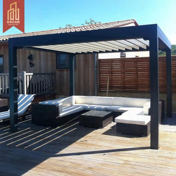3X3M 3X4M 4X6M Electric Motorized Bioclimatic Gazebo Roof Cover Garden Patio Backyard Pergola