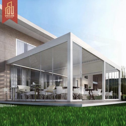 Motorized Aluminium Structure Spacious Elegant Design Durable Canopy with Zip Screen Garden Patio Backyard Pergola