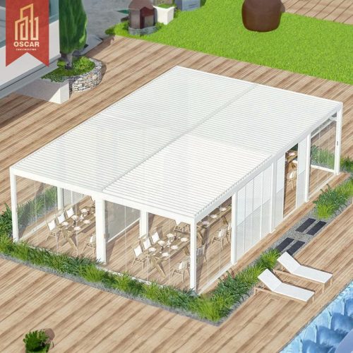 anding Waterproof Motorized Ultraviolet - Proof Aluminium Louver Pergola Custom Bioclimatic Design Garden Patio Backyard Pergola