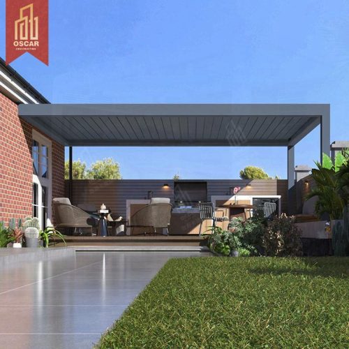 Aluminum Adjustable Opening Louver Roof Pergolas Gazebo Outdoor Patio Motorized Garden Backyard Terrace Pergola
