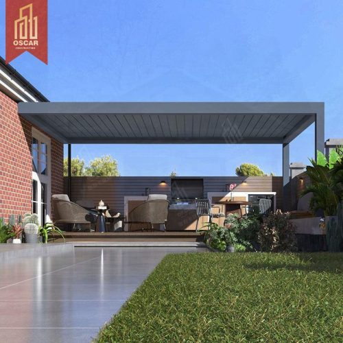 Motorized Aluminium Structure Durable Elegant Design Spacious Outdoor Shade with Zip Screen Garden Patio Backyard Pergola