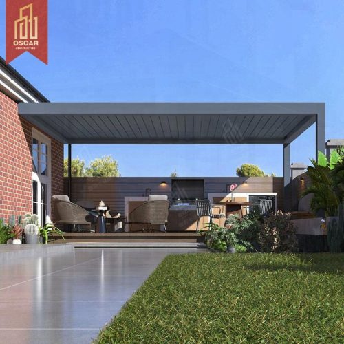 Outdoor Waterproof Motorized Adjustable Aluminum Shade Porch Patio Backyard Pergola