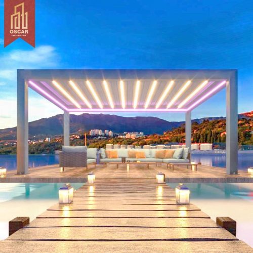 Adjustable Louvered Aluminium Roof Blade Awning System Garden Patio Backyard Outdoor Pergola