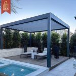 Waterproof Aluminum Terrace Pergola Heavy - Duty Flat Louvre Roof Ce - Certified Motor Garden Patio Balcony Pergola