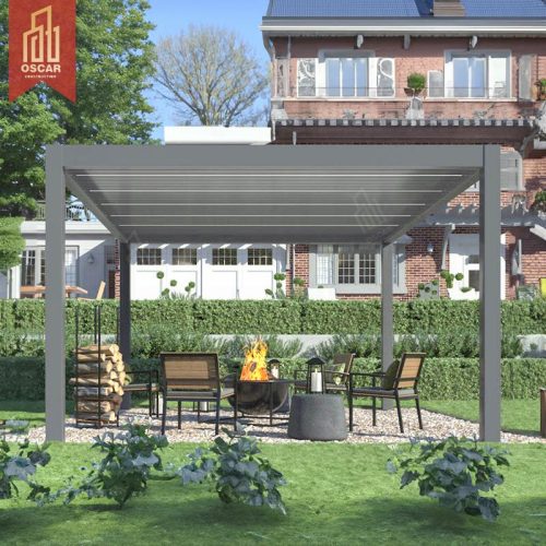 Tenda da sole per garage in alluminio manuale o motorizzata, pergolato per parcheggio esterno, patio e giardino.