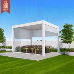 C Waterproof Uv Blocking Louvered Motorized Manual Aluminum Pergola Gardens Patios Backyards Ideal Outdoor Living Spaces Pergola