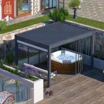 Waterproof Hardtop Aluminium Outdoor Louvered Gazebo Patio Garden Ideal Outdoor Events Relaxing Spaces in Backyards Pergola