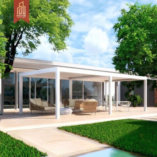 Zed Electric Folding Function Energy - Saving Bioclimatic Shade Structure Outdoor Aluminum Pergola Garden Patio Poolside Pergola