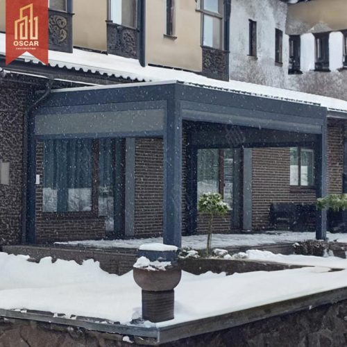 Pérgola externa elétrica motorizada de alumínio 4x3 3x4 com luz LED, jardim, pátio, varanda, pérgola funcional e elegante