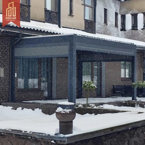 100% Waterproof Motorized Louvered Aluminium Outdoor Roof Leisure Garden and Outdoor Areas Pergola