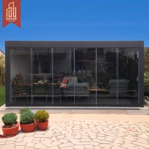 Rainproof Aluminum Arbours Tent Outdoor Patio Space Sunshade and Weather Shelter Pergola