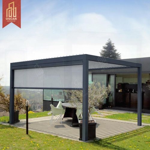 Vers with Automatic Retraction and Uv Protection Stylish Modern Outdoor Patio Balcony Backyard Garden Luxury Sun Shelter Pergola