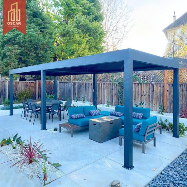 Tanding Waterproof Motorized Ultraviolet – Proof Aluminum Louver Pergola Custom Bioclimatic Design Garden Patio Backyard Pergola