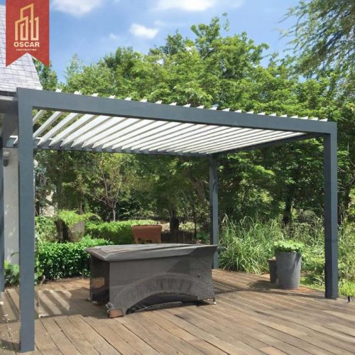 Door Aluminum Gazebo Tent with Sun - Blocking and Ventilation Features Creative Stylish Patio Garden Beach Shady Retreat Pergola