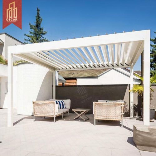 Modern Automatic Outdoor Patio Bioclimatic Aluminium Arches Louvred Opening Roof Garden Backyard Balcony Pergola