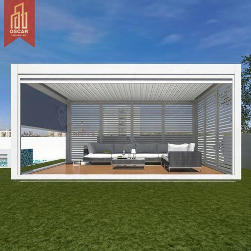 Utdoor Automatic Bioclimatic Waterproof Gazebo Patio Backyard Modern Pergola Ideal Garden Picnics and Outdoor Gatherings Pergola