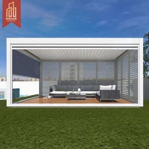 Motorised Waterproof Outdoor Louver Design Patio Roof Garden Backyard Terrace Pergola