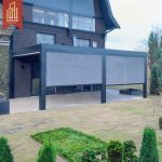 Waterproof Patio Arches Arbours Kit Outdoor Garden Backyard with Wpc and Wooden Design Pergola