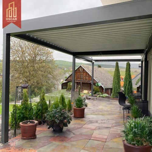 Aluminium Shade Pavilion Waterproof Garden Gazebo Custom Metal Awnings Outdoor Backyard Patio Pergola Roofing System Pergola