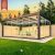 Spacious Aluminium Gazebo Bioclimatic Design Contemporary Pergola Sliding Glass Doors Outdoor Garden Patio Relaxing Pergola