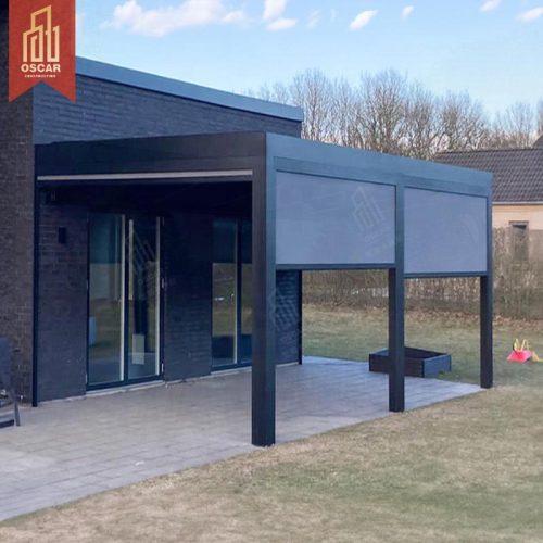 Wholesale Outdoor Aluminium Louvered Pergola with Motorized Retractable Waterproof Roof Garden Patio Backyard Pergola