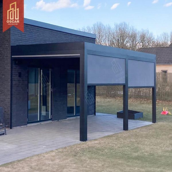 X3 4X4 Size Patio Outdoor installation Structures with Louvre Roof Pergola Outdoor Garden Backyard Ideas Affordable Cost Pergola
