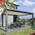 Motorized Waterproof Aluminium Gazebo with Led Light Garden Patio Backyard Outdoor Structure Pergola