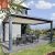 Bioclimatic Waterproof Outdoor Motorized Aluminum Pergola with Louvered Roof Garden Patio Backyard Pergola