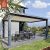 install Open 24'X12' Aluminum Pergolas Gazebos Modern Louvered Garden Patio Backyard Pergola