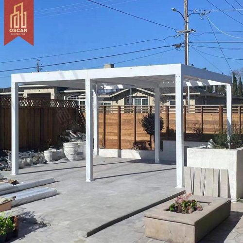 Luminum Louvered Pergola Patio Cover Adjustable Ventilation Stylish Design Outdoor Shelter Garden Shade Backyard Retreat Pergola