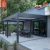 Motorised Outdoor Aluminum Gazebo with Modern Louvre Roof Sunshade Bioclimatic Structure Suitable Garden Patio Backyard Pergola