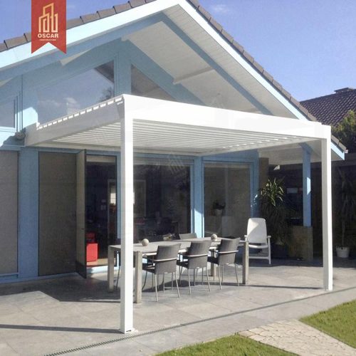 D Operation Customized Size Aluminum Alloy 4*6 Square White Pergola Garden Patio Backyard European Style Outdoor Shelter Pergola
