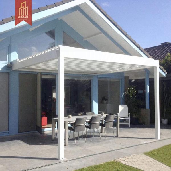 install Open 24’X12′ Aluminum Pergolas Modern Louvered Gazebos Garden Patio Backyard Pergola