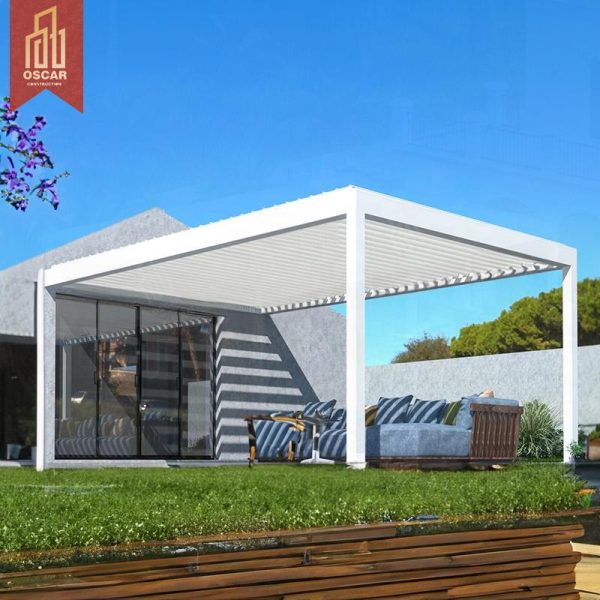 Aluminum Outdoor Patio Gazebo Shades Pergola Deck Roof Sun Room Garden Backyard Poolside Stylish Functional Pergola