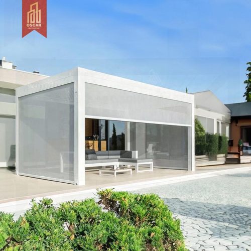 Waterproof Breathable Aluminium Gazebo Pergola System with Louvre Roof Garden Patio Backyard Pergola
