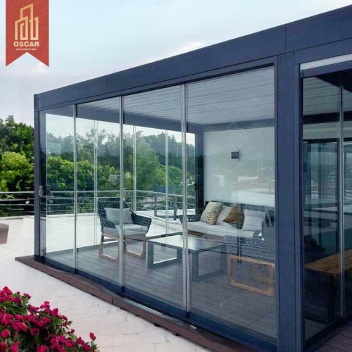 Customized Remote - Controlled Louvered Systems Electric Balconies Roofs and Pergolas Gazebos in Outdoor Spaces Pergola