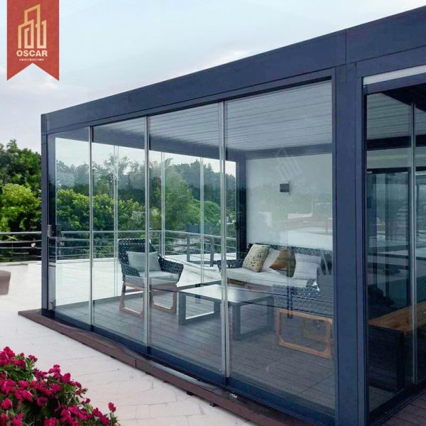 Aluminum Louvered Canopy Modern Outdoor Solution Garden Patio Cover Kits Suitable Backyard Lawn Courtyard Pergola