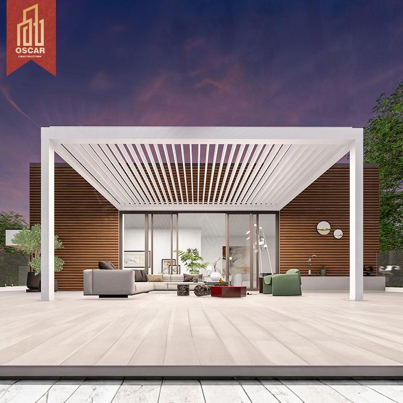 Aluminum Louvered Pergola Roof Kits Modern Outdoor Patio Cover Solution ...