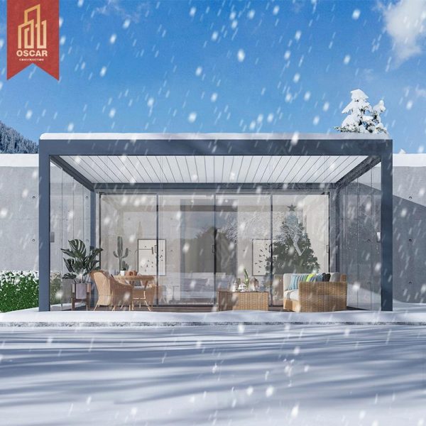 Waterproof Motorized Solar Outdoor Pavilion Gazebo with Side Curtain Garden Patio Backyard Pergola