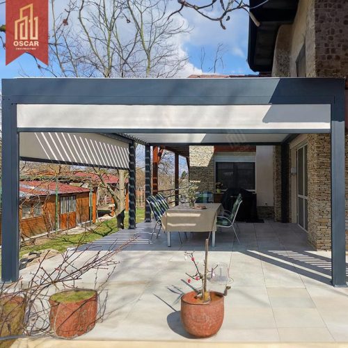Wholesale 3X3 3X4 4X4 6X4M Modern Aluminium Pergola Motorized Zip Screen Outdoor Patio Backyard Garden Pergola
