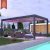4X6M Customized Adjustable Waterproof Gazebo Garden Motorized Pergola with Aluminum Louvered Roof Outdoor Backyard Patio Pergola