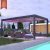 Opean Style Modular Freestanding Patio Cabana Garden Pergola with Side Screen Sunshine Areas Outdoor Relaxing Gatherings Pergola