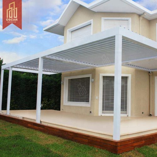 100% Waterproof Motorized Louvered Aluminium Outdoor Gazebo Leisure Garden Pergola Pergola