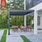 Tanding Waterproof Motorized Ultraviolet Proof Custom Bioclimatic Aluminium Louver Pavilion Gazebo Garden Patio Backyard Pergola