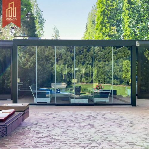 Pérgola Able con ventilación automática, ideal para patios, jardines y piscinas. Pérgola exterior de estilo europeo.