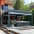 Durable Waterproof Outdoor Aluminium Pergola Motorized with Sliding Glass Doors Garden Patio Backyard Pergola