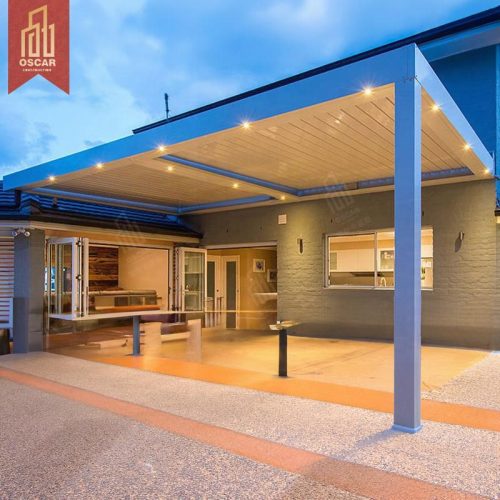 Outdoor Waterproof Aluminium Pergola Luxury Design Motorized Gazebo with Led Light Garden Patio Backyard Pergola